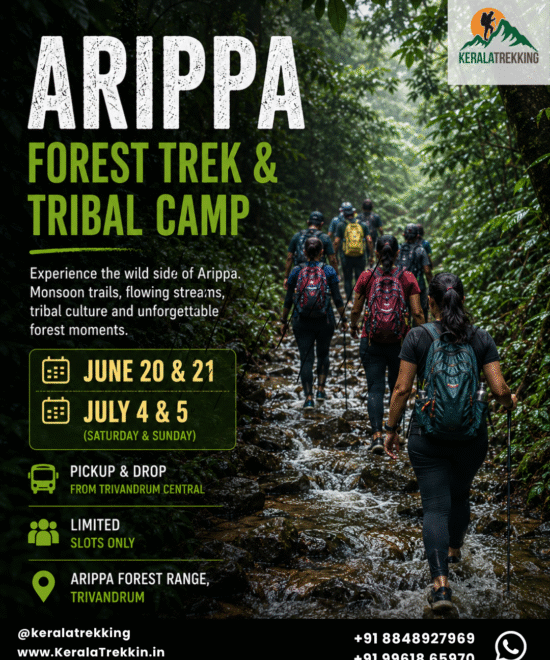 Arippa Forest Trek & Tribal Camp, Trivandrum | 2D/1N | 4-5<sup>th</sup> July